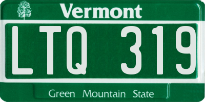 VT license plate LTQ319