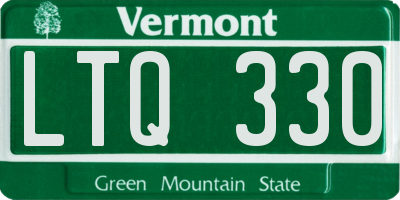 VT license plate LTQ330
