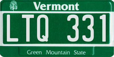 VT license plate LTQ331