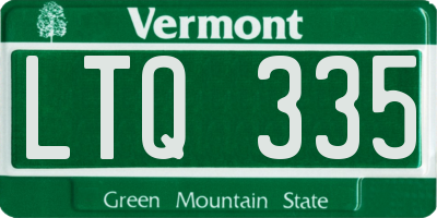 VT license plate LTQ335