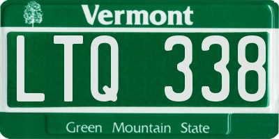 VT license plate LTQ338