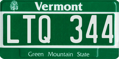 VT license plate LTQ344