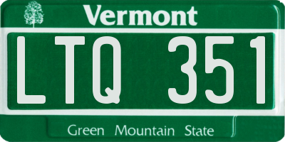 VT license plate LTQ351