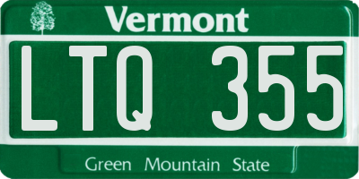 VT license plate LTQ355