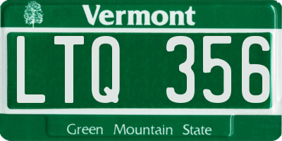 VT license plate LTQ356