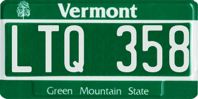 VT license plate LTQ358