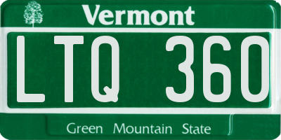 VT license plate LTQ360