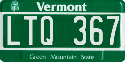 VT license plate LTQ367