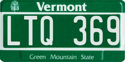 VT license plate LTQ369