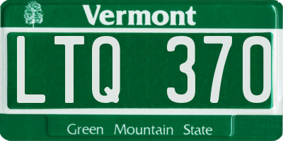 VT license plate LTQ370