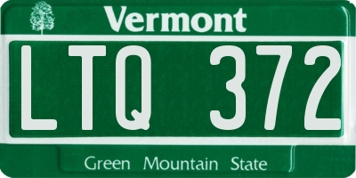 VT license plate LTQ372