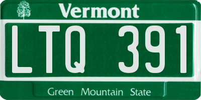VT license plate LTQ391