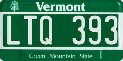VT license plate LTQ393