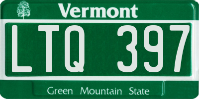 VT license plate LTQ397