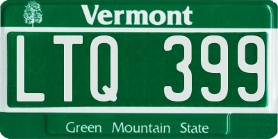 VT license plate LTQ399