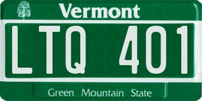VT license plate LTQ401