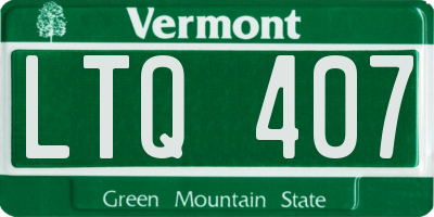 VT license plate LTQ407