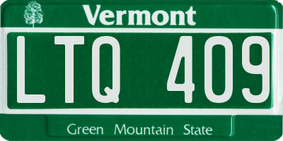 VT license plate LTQ409