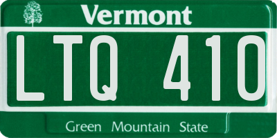 VT license plate LTQ410