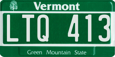 VT license plate LTQ413