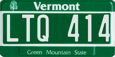 VT license plate LTQ414
