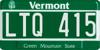 VT license plate LTQ415