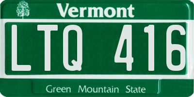 VT license plate LTQ416
