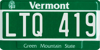 VT license plate LTQ419