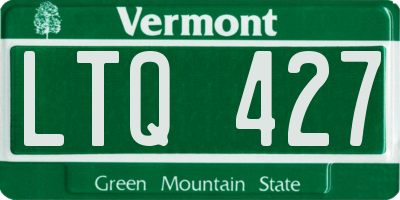 VT license plate LTQ427