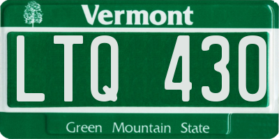 VT license plate LTQ430