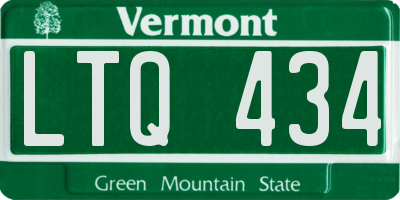 VT license plate LTQ434