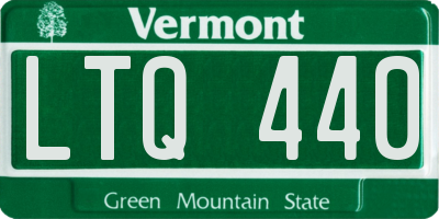 VT license plate LTQ440
