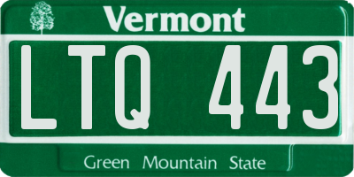 VT license plate LTQ443