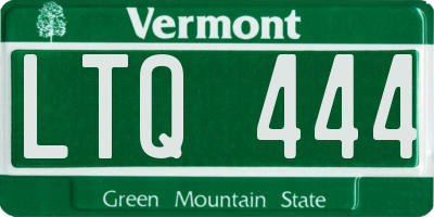 VT license plate LTQ444