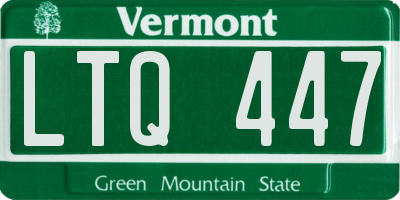 VT license plate LTQ447