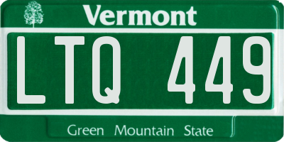VT license plate LTQ449