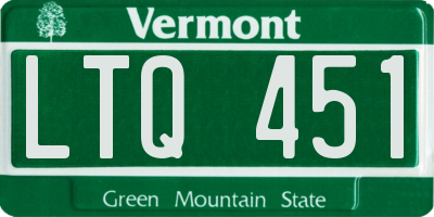 VT license plate LTQ451
