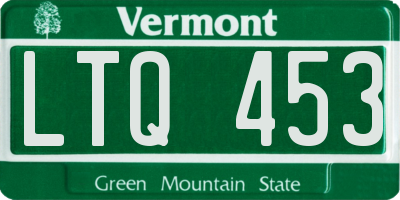 VT license plate LTQ453