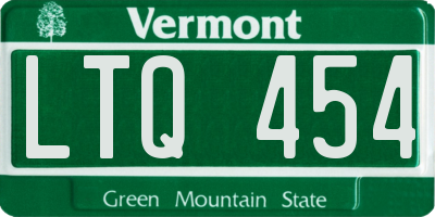 VT license plate LTQ454