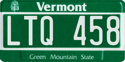 VT license plate LTQ458