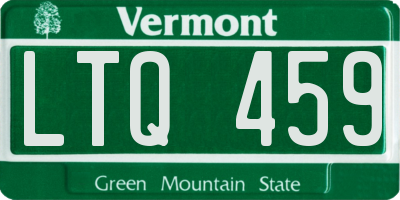 VT license plate LTQ459