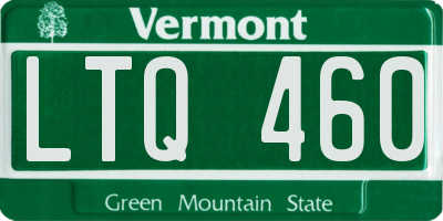 VT license plate LTQ460