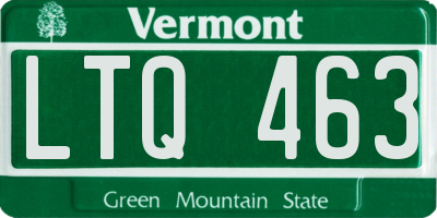 VT license plate LTQ463