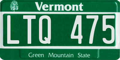 VT license plate LTQ475