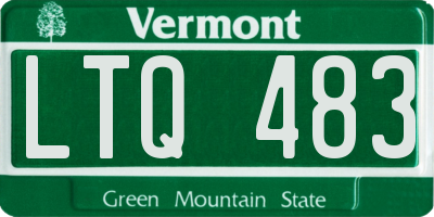 VT license plate LTQ483