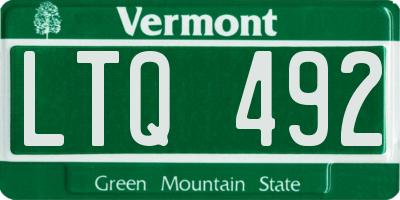 VT license plate LTQ492