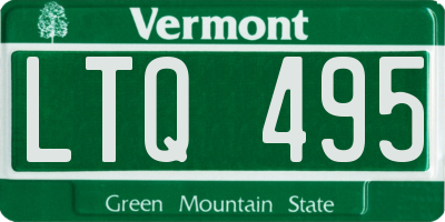 VT license plate LTQ495