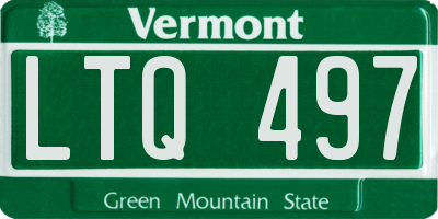 VT license plate LTQ497