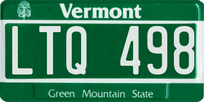 VT license plate LTQ498