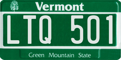 VT license plate LTQ501